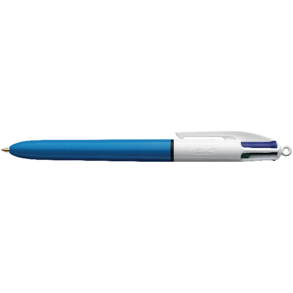 Bic 4 Colour Pen Blue, Black, Red and Green [Pack of 12]
