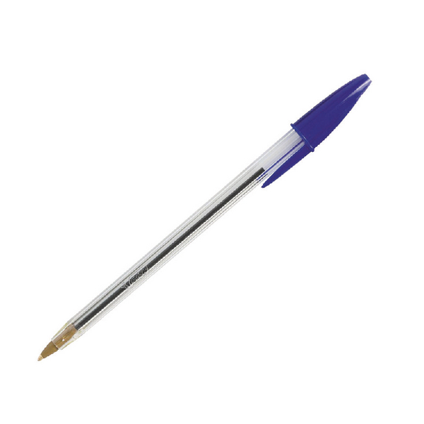 Bic Cristal Medium Blue Ballpoint Pen [Pack of 100]