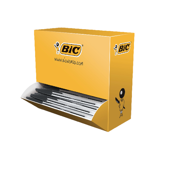 Bic Cristal Medium Black Ballpoint Pen [Pack of 100]