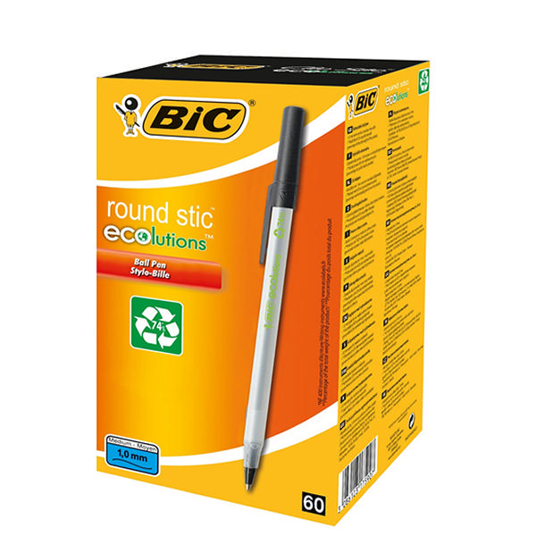 Bic Ecolutions Ball Pen Black [Pack of 60]