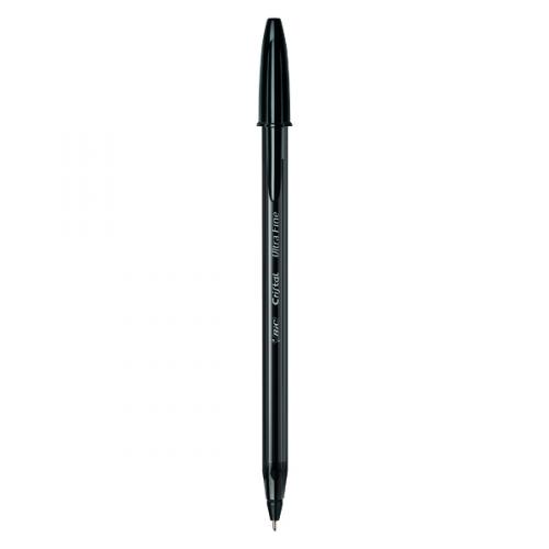 Bic Cristal Ballpoint Pens Ultra Fine 0.7mm Black [Pack of 20]