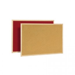 Bi-Office Double Sided Memo Cork Board Red 600x400mm