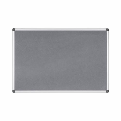 Bi-Office Maya Grey Felt Noticeboard Aluminium Frame 1200x1200