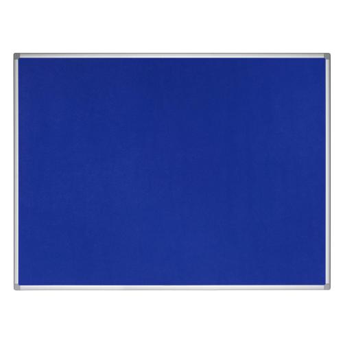 Bi-Office Earth-It Blue Felt Noticeboard Aluminium Frame 1200x900