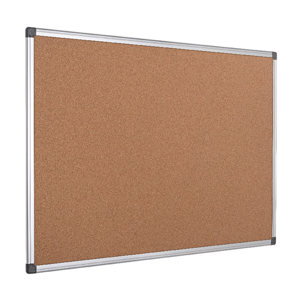 Bi-Office Cork Board 600x900mm Aluminium Frame