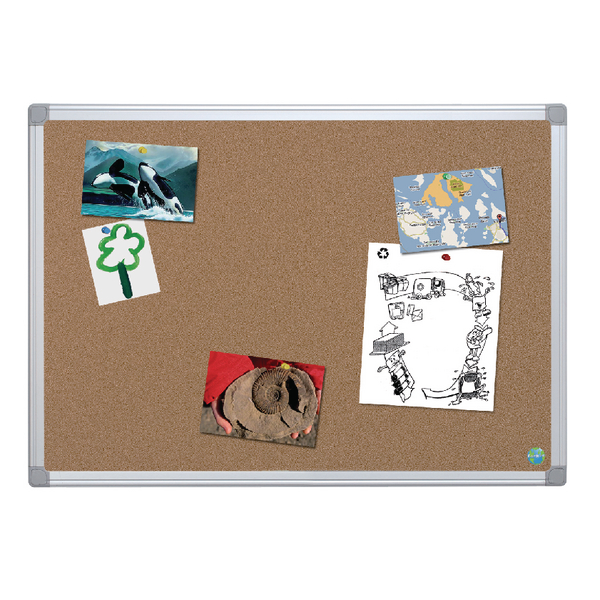 Bi-Office Earth-It Aluminium Cork Board 900x600mm