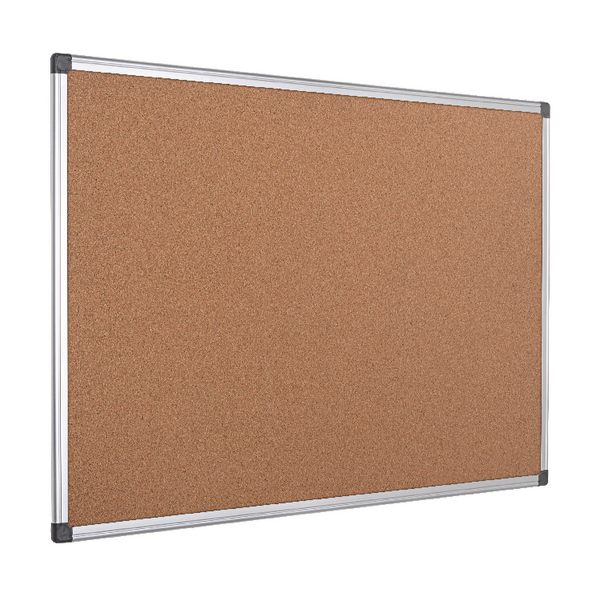 Bi-Office Cork Notice Board Aluminium Frame 1800x1200mm