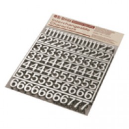 BiOffice Numbers 19mm Silver [Pack of 264]
