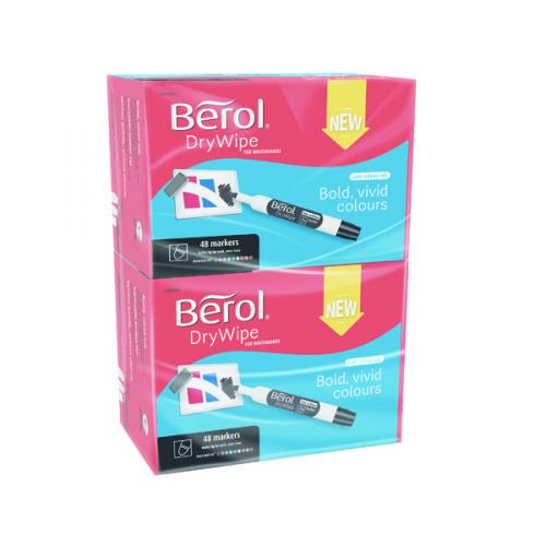 Berol Drywipe Marker Bullet Tip Assorted [Pack of 96]