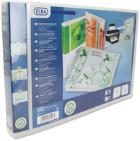 Elba Panorama A3 4 D-Ring Presentation Binder 30mm White [Pack of 2]