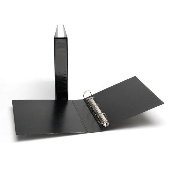 Elba A4 Panorama 65mm 4 D-Ring Presentation Binder Black [Pack of 4]