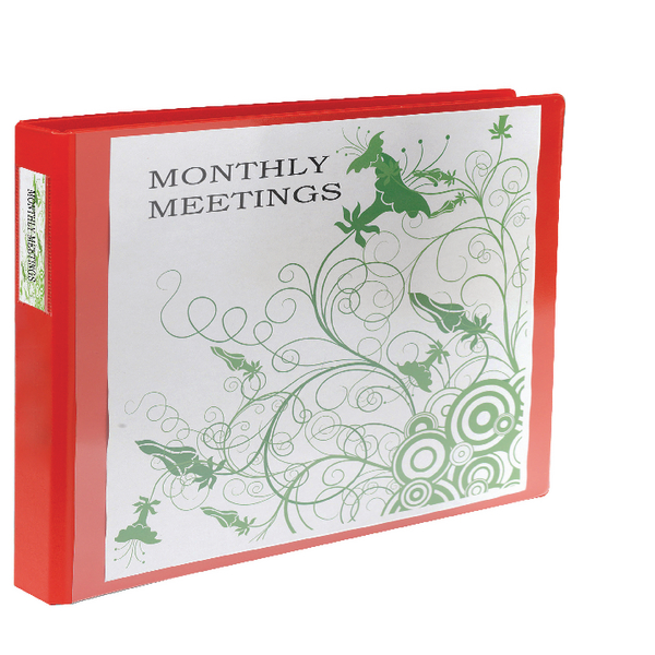Elba Vision A3 Landscape Ring Binder Red