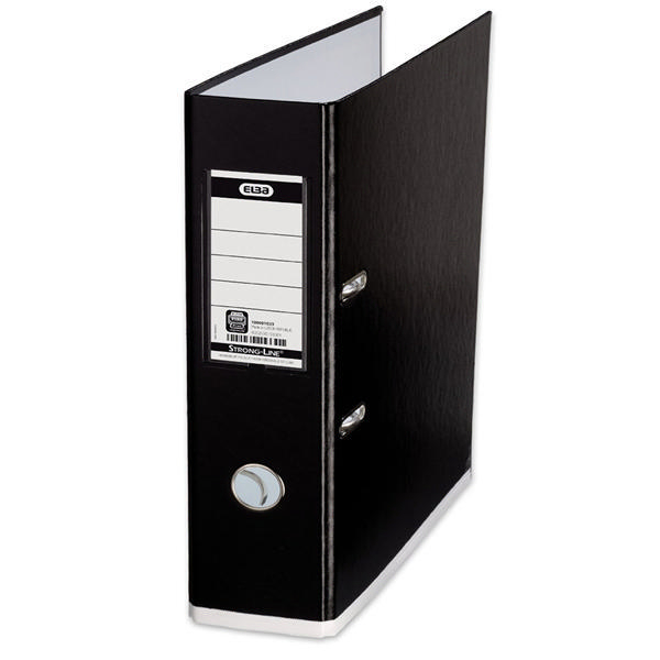Elba Mycolour Lever Arch File File Black and White