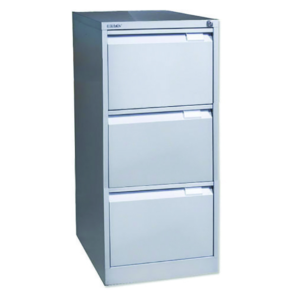 Bisley Filing 3 Drawer Lockable Flush Grey BS3E