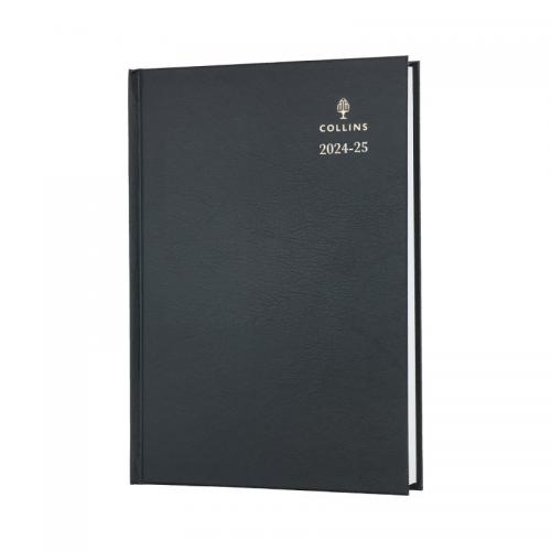Collins A5 2025-2026 Academic Diary Day Per Page with Appointments Black