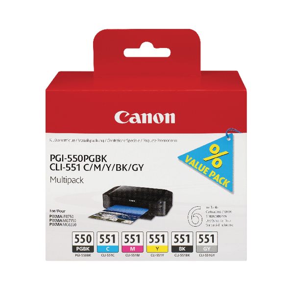Canon PGI550 and CLI551 Black and Colour Multipack
