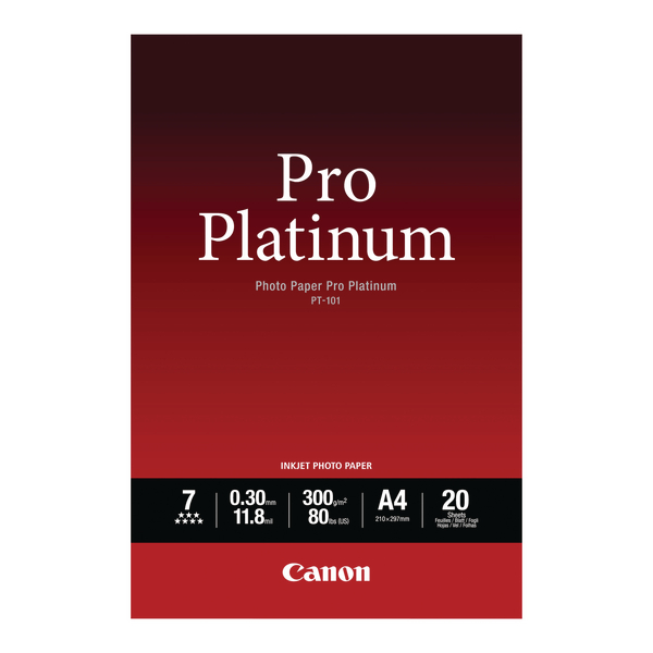 Canon Pro Platinum Photo Paper A4 PT-101 [Pack of 20]