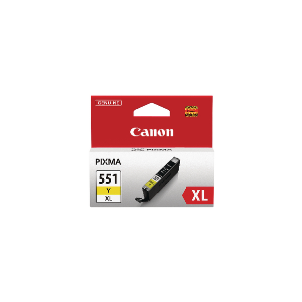 Canon CLI551XLY Yellow High Capacity Inkjet Cartridge