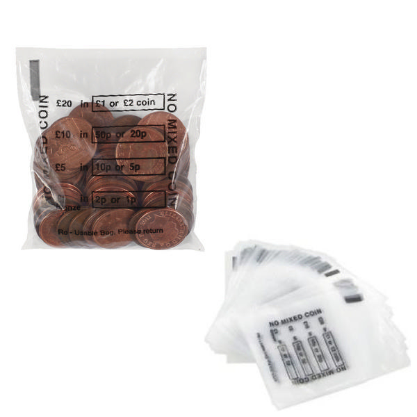 Cash Denominated Coin Bags [Pack of 5000]