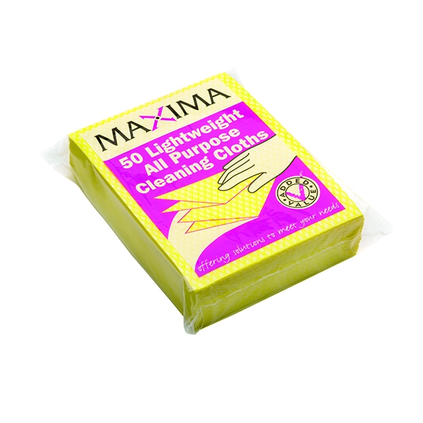 Lightweight All Purpose Cloth Yellow [Pack of 50]