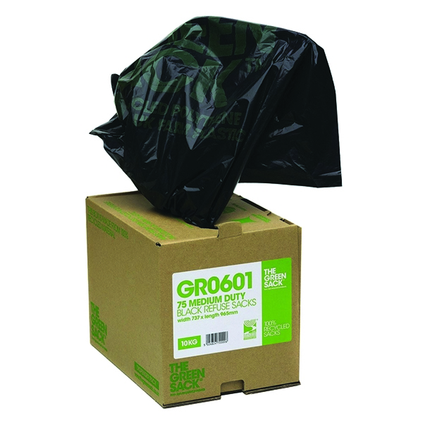 Green Sack Black Compactor Sacks