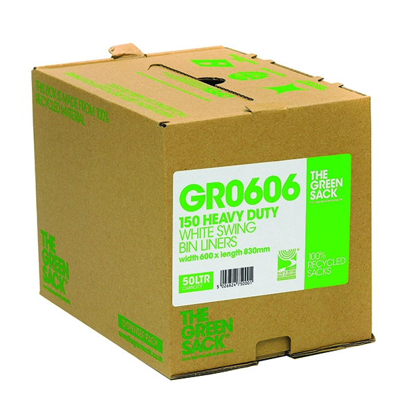 Green Sack White Swing Bin Liners