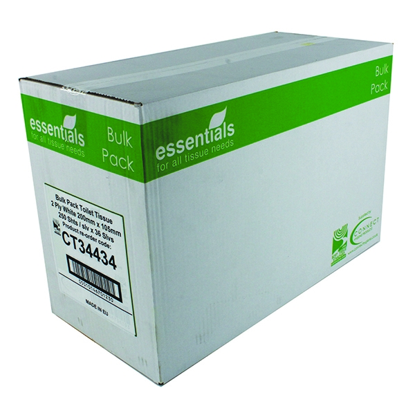 Bulk Pack Toilet Tissue 2 Ply White [Pack of 36] T34434