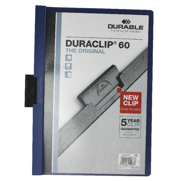 Duraclip File A4 6mm Dark Blue [Pack of 25]