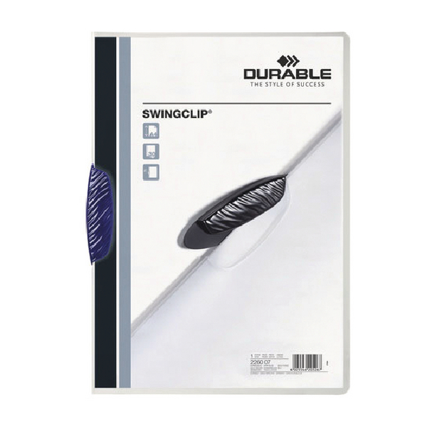 Durable Swingclip Folder A4 Dark Blue [Pack of 25]