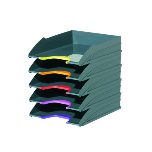 Durable Varicolor Letter Tray Assorted [Pack of 5]