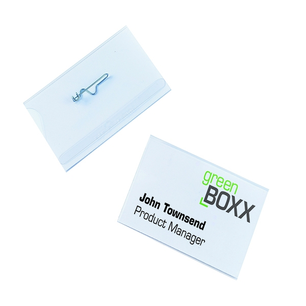Durable Badge 40x75mm Pinfix [Pack of 100]