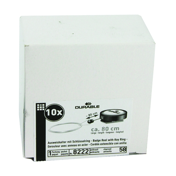 Durable Badge Reel Keyring [Pack of 10]