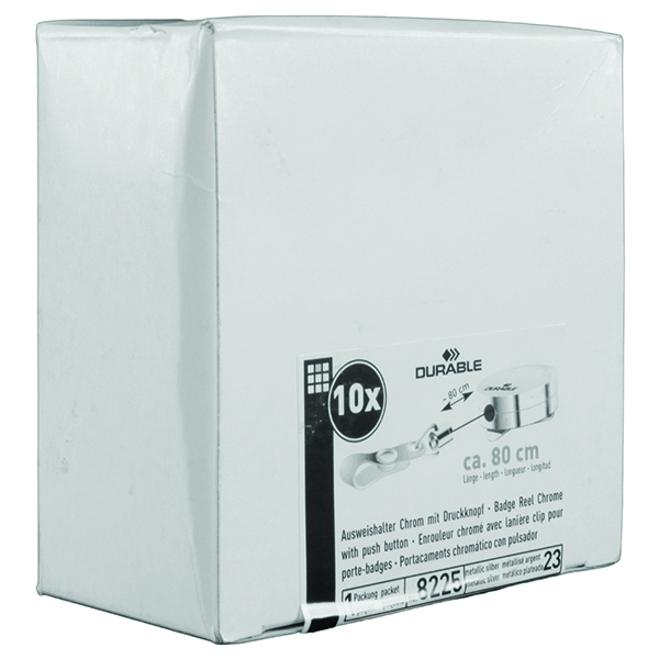 Durable Chrome Badge Reels [Pack of 10]