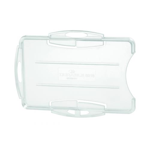 Durable Card Holder For 2 ID Passes Clear [Pack of 10]