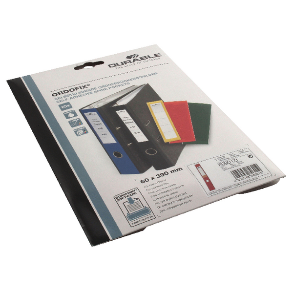 Ordofix Spine Label Red [Pack of 10]