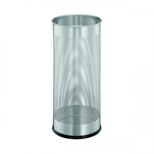 Durable Metal Umbrella Stand 28.5 Litre Round Silver