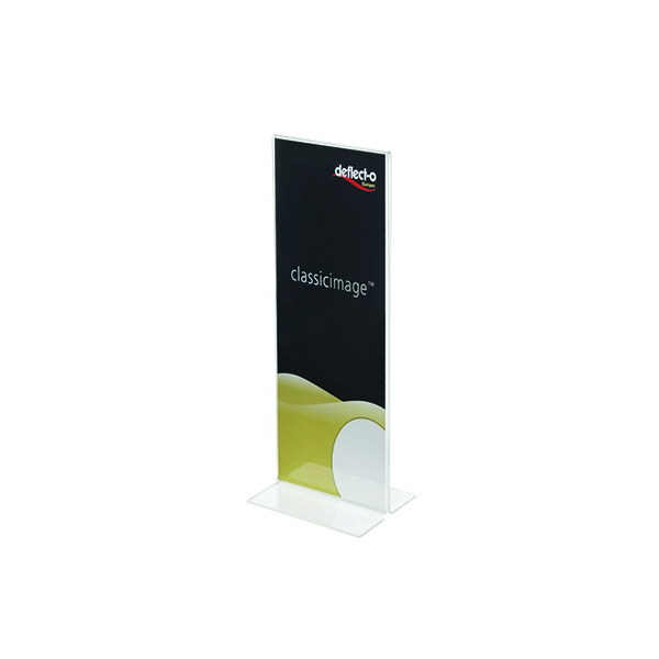 Deflecto Stand Up Sign Holder DL 1/3 A4 Clear