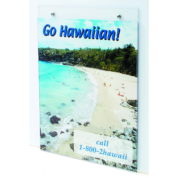 Deflecto Wall Sign Holder A4 Portrait Clear