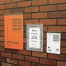 Deflecto Wall Sign Holder A3 Portrait Clear alternative image 3