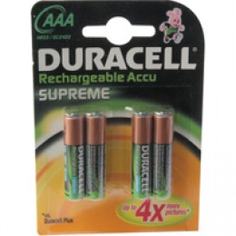 Duracell Rechargeable NiMH AAA Batteries [Pack of 4]