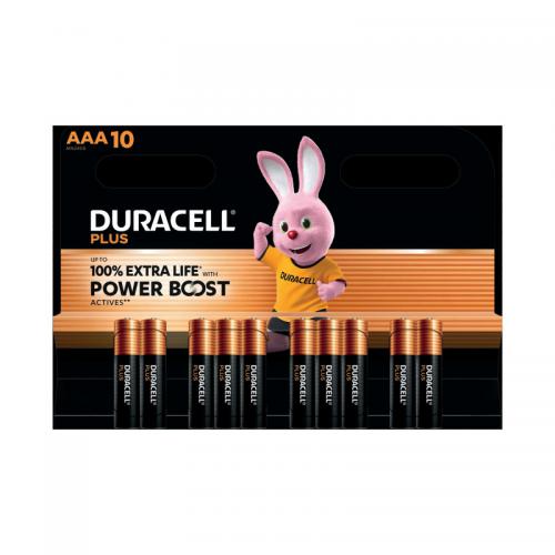 Duracell AAA Plus Alkaline 150% Extra Life Power Boost 1.5V [Pack of 10]