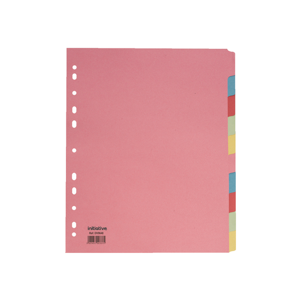 Initiative Manilla Divider Extra Wide 10-Part Coloured alternative image 1