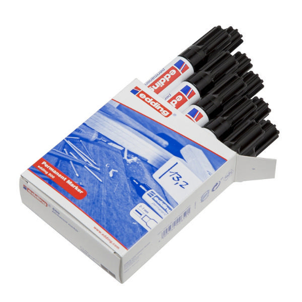 Edding 500 Permanent Marker Black [Pack of 10]