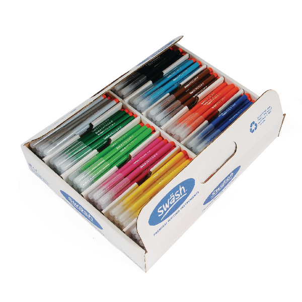 Swash Komfigrip Colouring Pen Broad Tip Assorted [Pack of 300]