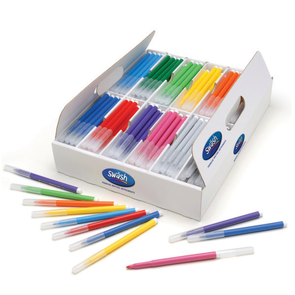 Swash Komfigrip Colouring Pen Fine Tip Assorted [Pack of 300]