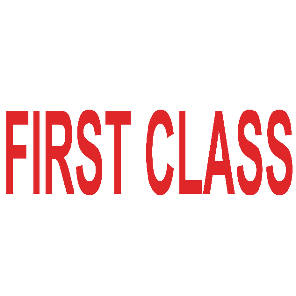 Colop Green Line Word Stamp FIRST CLASS Red