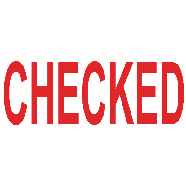 Colop Green Line Word Stamp CHECKED Red