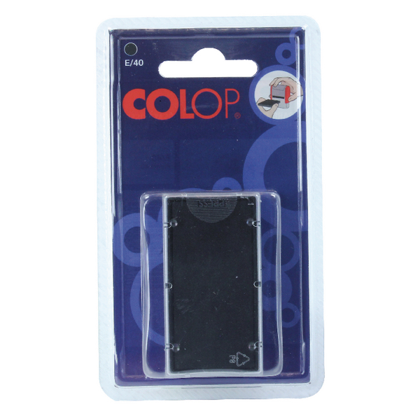 Colop E/40 Replacement Ink Pads Black [Pack of 2]