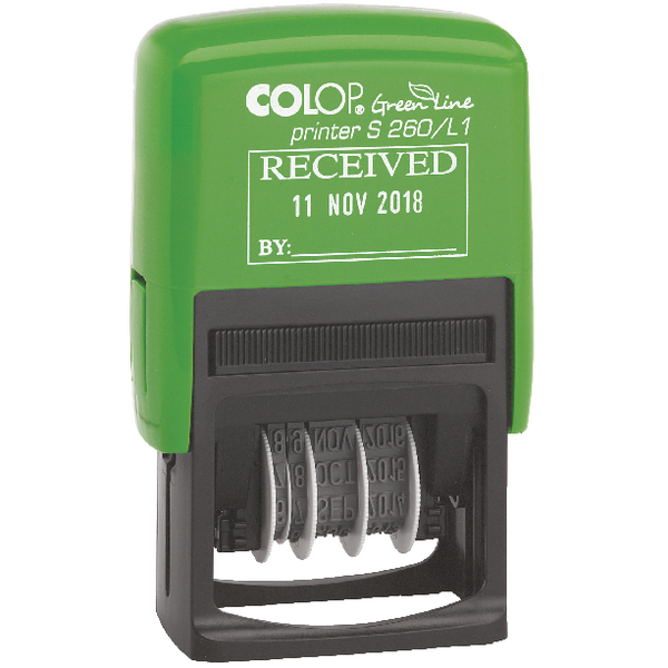 Colop S260/L1 Green Line Date Stamp Received