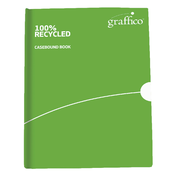 Graffico Recycled Casebound A4 Notebook Feint Ruled 160 Pages